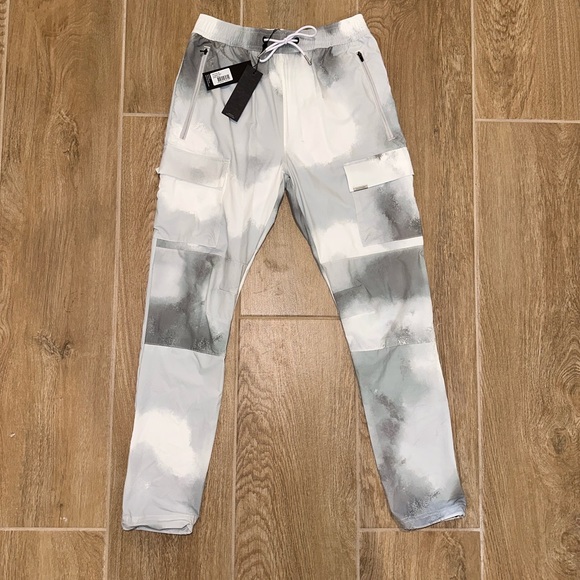 ZANEROBE Jumpshot Jogger Army Cargo Pocket Pant in White Camo (30) NEW WITH TAGS - Picture 9 of 12